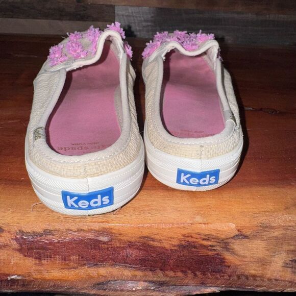 Kate Spade x Keds Rafia Pom Pom Slides Sz 10 - Picture 6 of 7